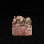 Antiker Stempel / seal Shou Shan Stein 2 Hasen